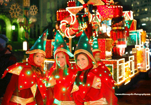 HolyDazzle Parade, Minneapolis Holiday Lights - Minneapolis Night Life - &copy; Minneapolis-Photography.com