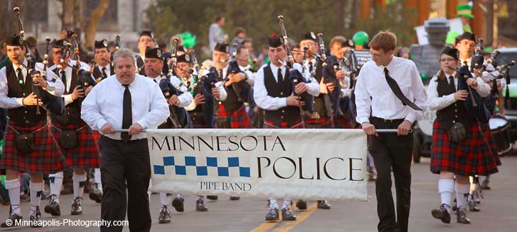 Minneapolis St. Patricks Day Parade, Pipe Band - &copy;  Minneapolis-Photography.com 